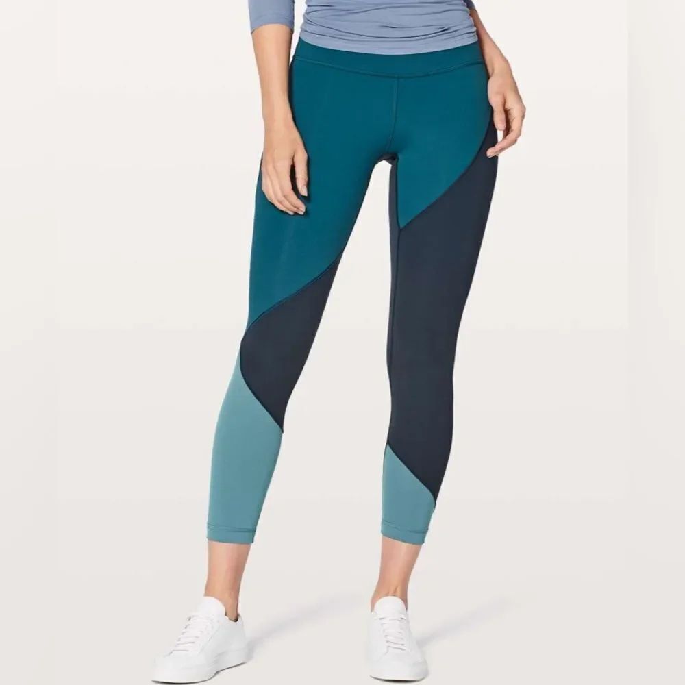 Lululemon Wunder Under Hi-Rise 7/8 Tight (Special Edition) 25" Blue Teal Size 4